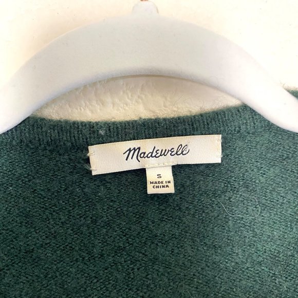 Madewell Kent Cardigan Long Sleeve Sweater Donegal Forest Green - Picture 6 of 6